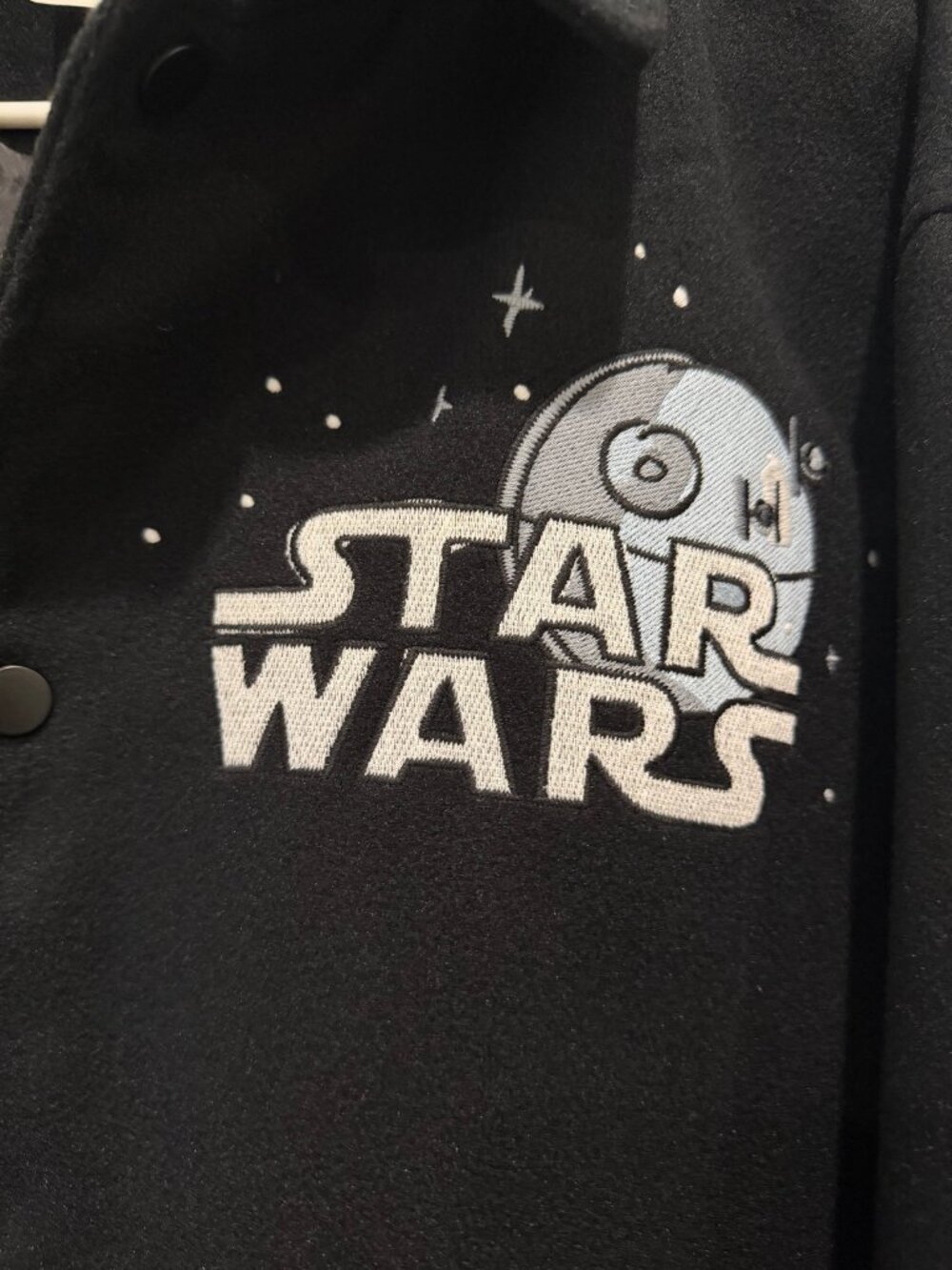 Disney Parks Star Wars Varsity Jacket Mens XL Black Darth Vader Disneyland - Picture 3 of 7